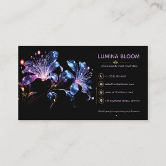 Himmlischer Glanz Fantasy Blumen Visitenkarte