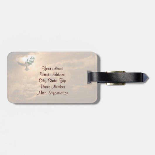 Himmlischer Glaube - verlassen Sie Zuhause nicht Gepäckanhänger (Rückseite horizontal)