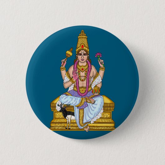 Himmlischer Herr Chandra-Knopf Button (Vorderseite)