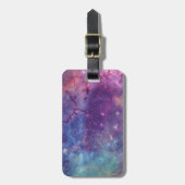Himmlischer Himmel - blau u. lila Gepäckanhänger (Vorderseite vertikal)