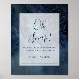 Himmlischer Himmel mit Rahmen Oh Snap Hashtag Schi Poster