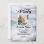 Himmlischer Himmelsbeerdigungsauftrag Einladung (Vorderseite)