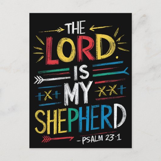 Himmlischer Hirte: Bibelverse Postkarte (Vorderseite)
