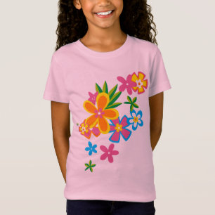 Himmlischer Hula Blumen-Mädchen-T - Shirt