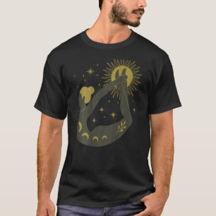 Himmlischer Internationaler Yoga-Tag Rückenaufdruc T-Shirt