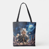 Himmlischer Kitsune – Wächter der vier Schwänze. Tasche (Rückseite)