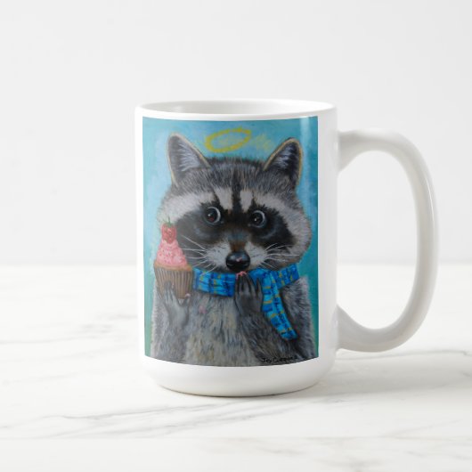 "Himmlischer kleiner Kuchen " wenig Raccoon-Lieben Kaffeetasse (Rechts)
