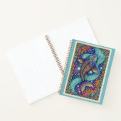 Himmlischer Koi-Strom-Zentangle-Fantasie-Journal Notizblock (Innenseite)