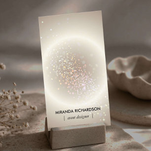 Himmlischer Konfetti-Glanz Gold Vertikal Visitenkarte