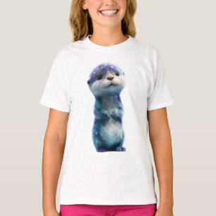Himmlischer Kosmischer Galaxie Otter Kinder T-Shirt