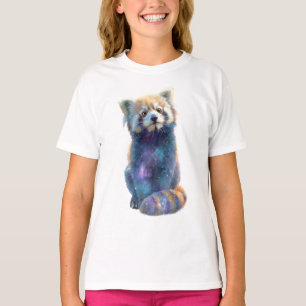 Himmlischer Kosmischer Galaxy Roter Panda Kinder T-Shirt