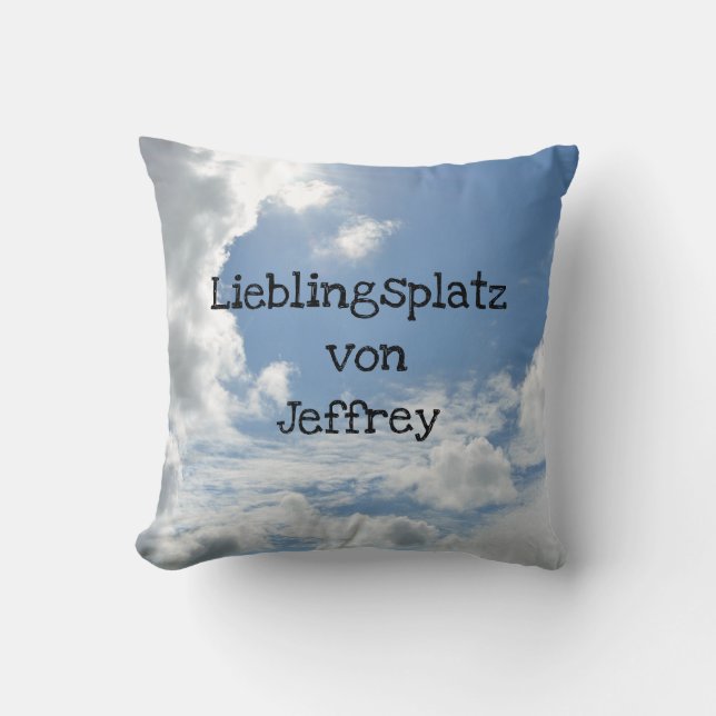 Himmlischer Lieblingsplatz Kissen (Vorderseite)