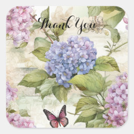 Himmlischer Lila Hydrangea Harmony Sticker