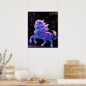 Himmlischer Löwe – Astrologie-Kunst Poster (Küche)
