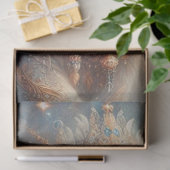 Himmlischer Löwe mit Perlendetails Kunst Decoupage Seidenpapier (Geschenk)