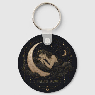 Himmlischer Luxus Mond & Sterne Charm Schlüsselanhänger