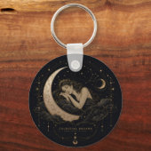 Himmlischer Luxus Mond & Sterne Charm Schlüsselanhänger (Vorderseite)