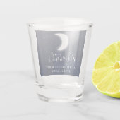 Himmlischer Mond hat Junggeselinnen-Abschied in Schnapsglas (Rückseite)