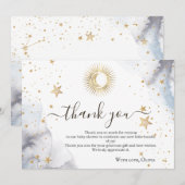 Himmlischer Mond, Sterne Baby Shower Danke (Vorne/Hinten)