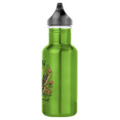 Himmlischer Motten-Blumenaufkleber Edelstahlflasche (Rechts)