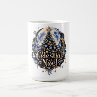 Himmlischer Noel Mond und Sterne Kaffeetasse