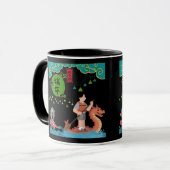 Himmlischer Paddeltanz schwarz Tasse (Vorderseite Links)