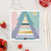 Himmlischer Pastell-Weihnachtsbaum Serviette (Beispiel)
