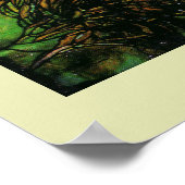 Himmlischer Pfauenplatz aus festem Glas für Sie Poster (Ecke)