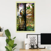 Himmlischer Pfauenplatz aus festem Glas für Sie Poster (Heimbüro)