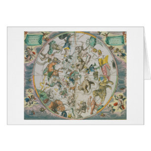Himmlischer Planisphere, der die Zeichen des Zod