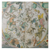 Himmlischer Planisphere, der die Zeichen des Zod Fliese (Vorderseite)