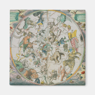Himmlischer Planisphere, der die Zeichen des Zod Magnet