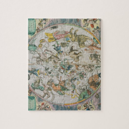 Himmlischer Planisphere, der die Zeichen des Zod Puzzle (Vertikal)