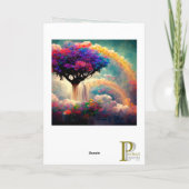 Himmlischer Regenbogen, Bridge-Begrüßung / Anmerku Karte (Rückseite)