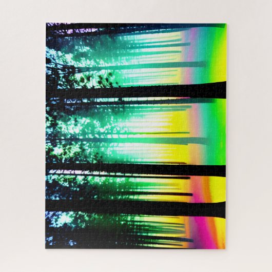 Himmlischer Regenbogenwald Puzzle (Vertikal)