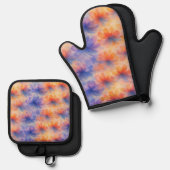 Himmlischer Schleier Ofenhandschuh & Topflappen-Set (Vorderseite/Rückseite)