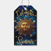 Himmlischer Sommer Feiern Sie den Sommer  Geschenkanhänger (Rückseite)