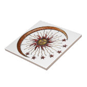 HIMMLISCHER SONNE-MOND U. STERNE ABSTRAKT FLIESE (Seite)