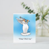 Himmlischer Spaß Angel Cartoon Geschenk! Postkarte (Stehend Vorderseite)