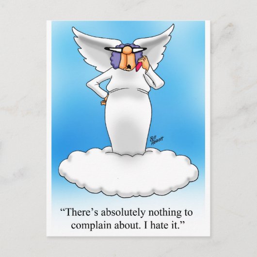 Himmlischer Spaß Angel Cartoon Geschenk! Postkarte (Vorderseite)