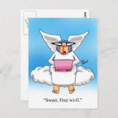 Himmlischer Spaß Angel Computer Cartoon Geschenk! Postkarte (Vorne/Hinten)