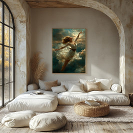 Himmlischer Sprung in einen Melancholie Traum Leinwanddruck