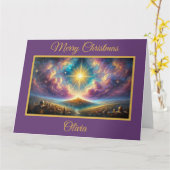 Himmlischer Star der Bethlehem Weihnachtskarte Karte (Gelbe Blume)