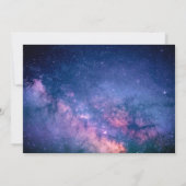 Himmlischer Sternenhimmel Galaxie Foto Romantik Save The Date (Rückseite)