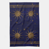 Himmlischer Sun-Mond-sternenklare Nacht Geschirrtuch (Vertikal)