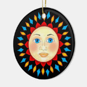 Himmlischer Sun stellen Verzierung gegenüber Keramikornament (Links)