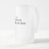Himmlischer Teufel - mattierte GlasTasse Mattglas Bierglas (VorderseiteRechts)