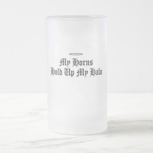 Himmlischer Teufel - mattierte GlasTasse Mattglas Bierglas (Mittel)