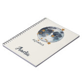 Himmlischer Tierkreis-Mond spielt Notizblock (Linke Seite)