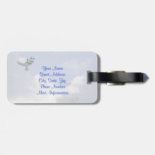 Himmlischer u. Jesus-Glaube verlassen Zuhause Gepäckanhänger (Rückseite horizontal)